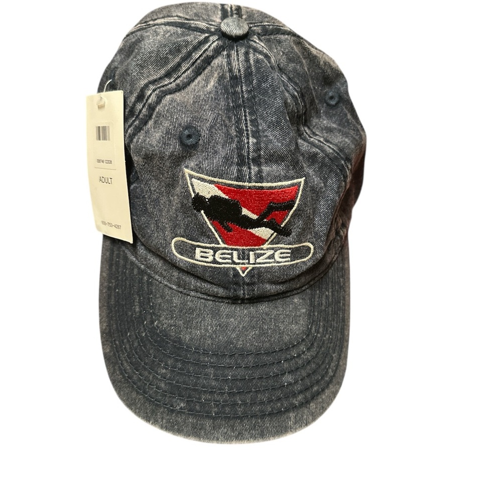 Royal resortwear washed denim Belize “Dive” unisex Cap NWT